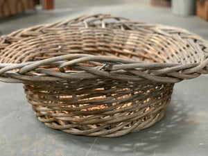 UNIQUE Vintage XL ROUND Rattan Basket