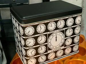 Rectangle CLOCK storage tin