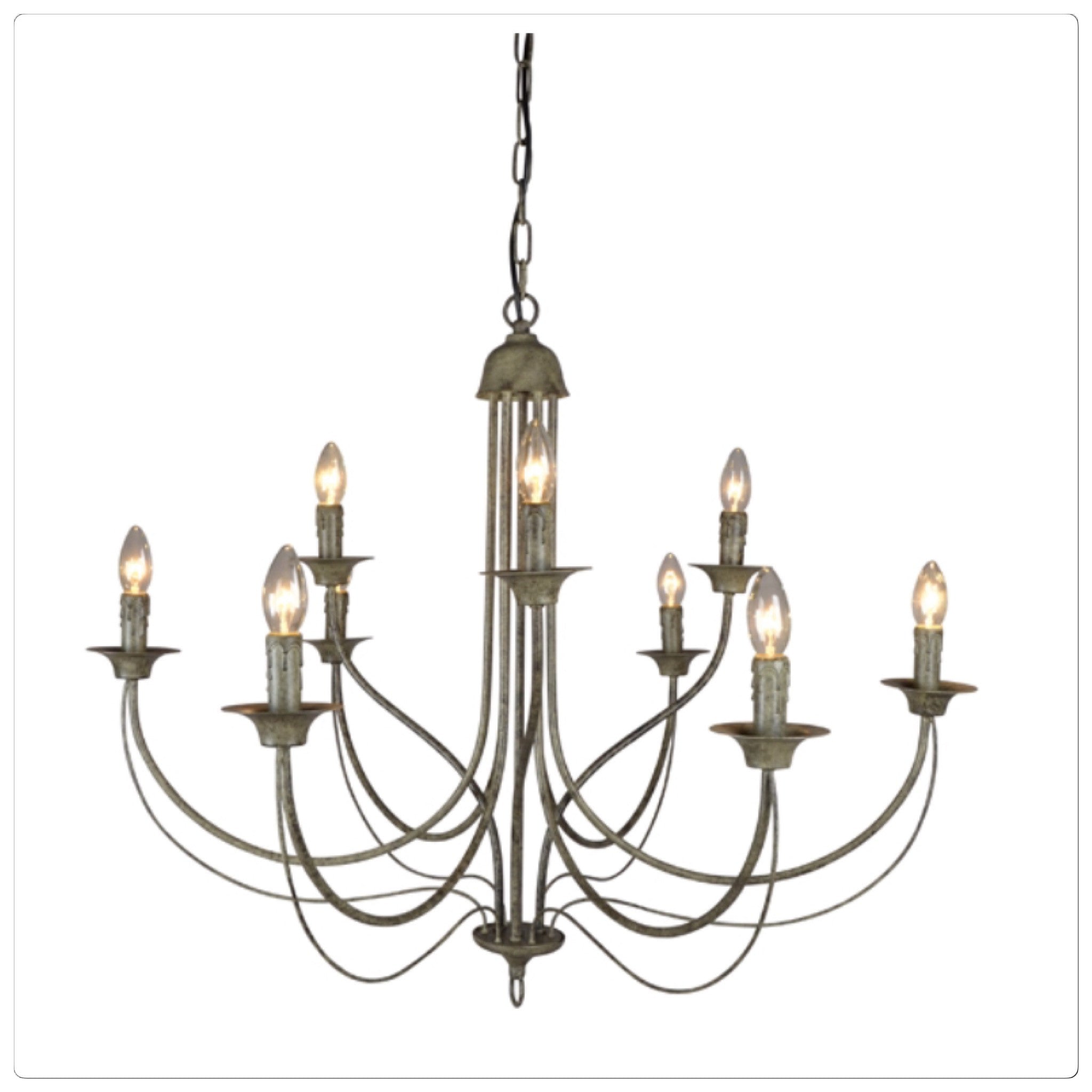 French Grey Chandelier IN STOCK NOW