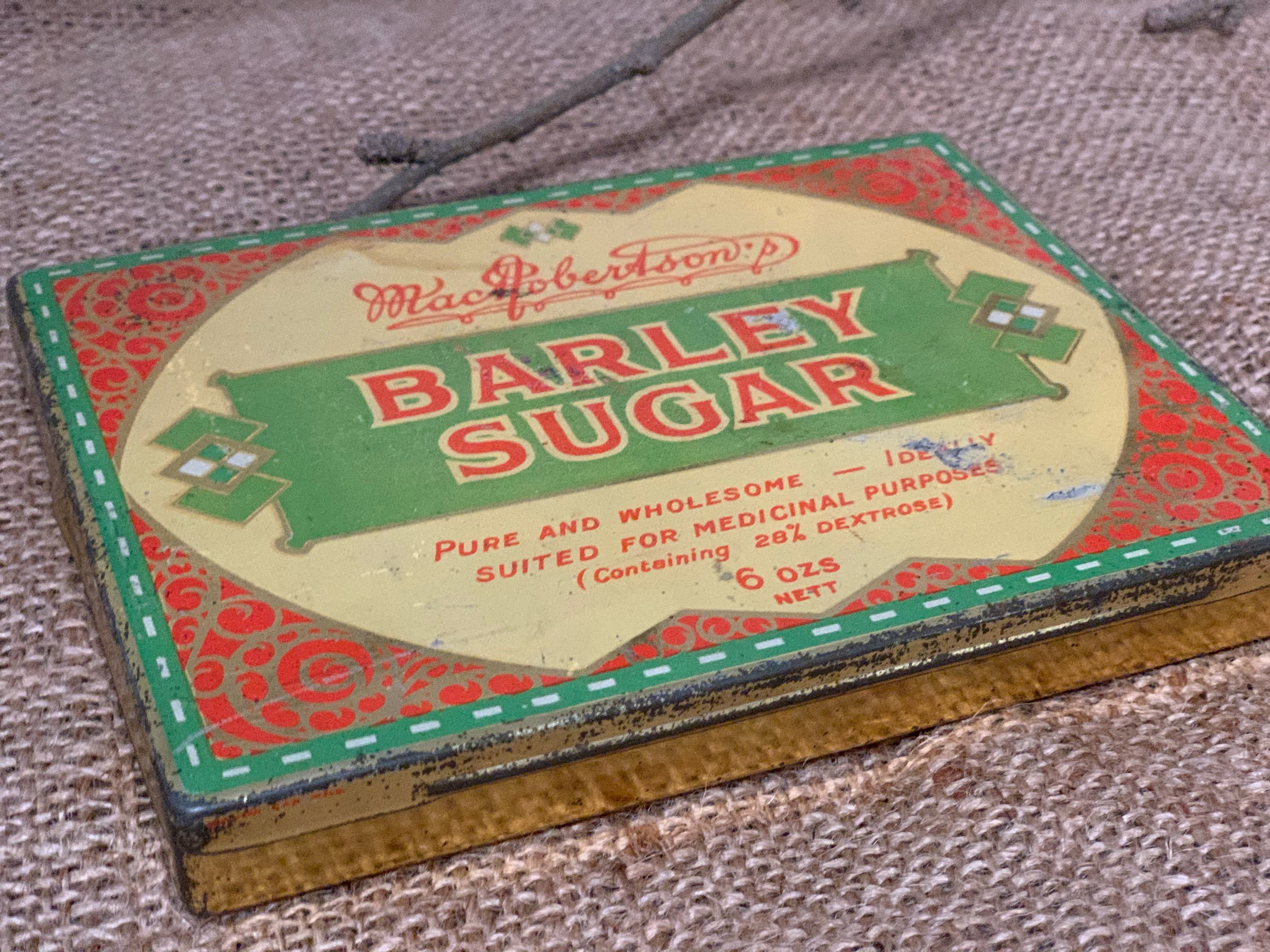 Vintage Barley Sugar Tin