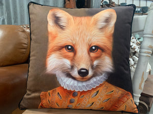 FAIR LADY FOX SQUARE Cushion FREE Postage