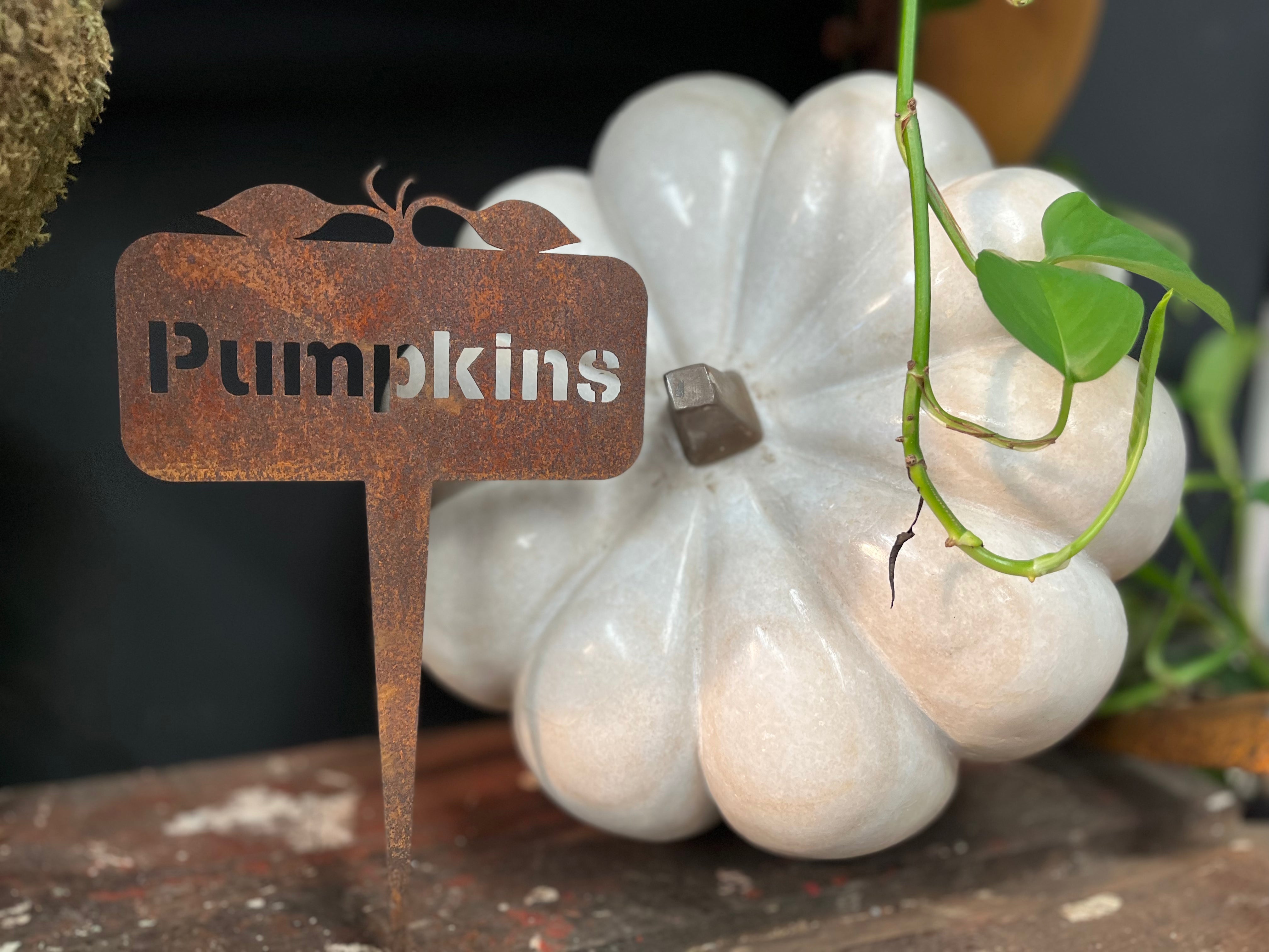 Rusty Pumpkin Garden stake