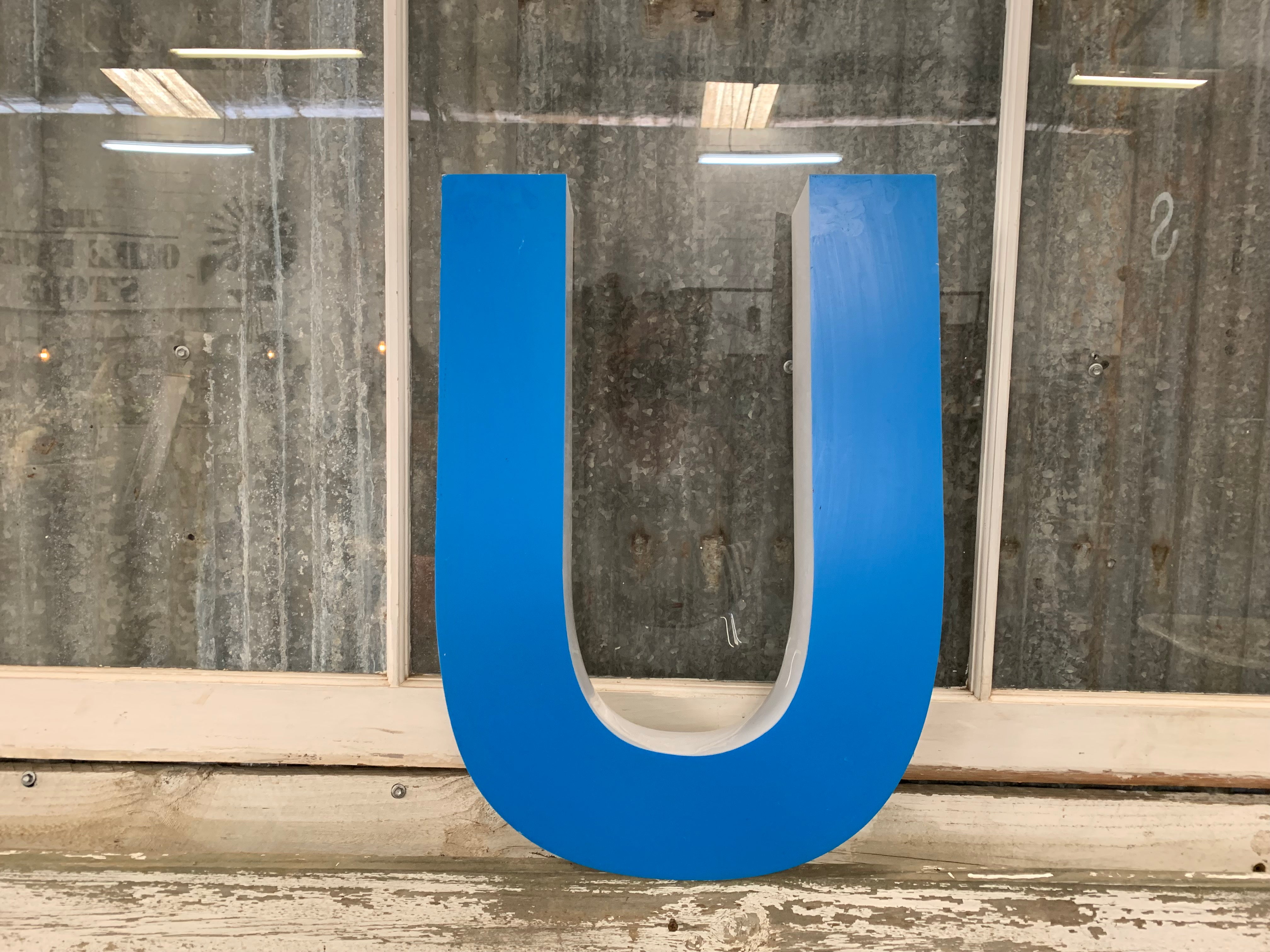 Blue Block Letters