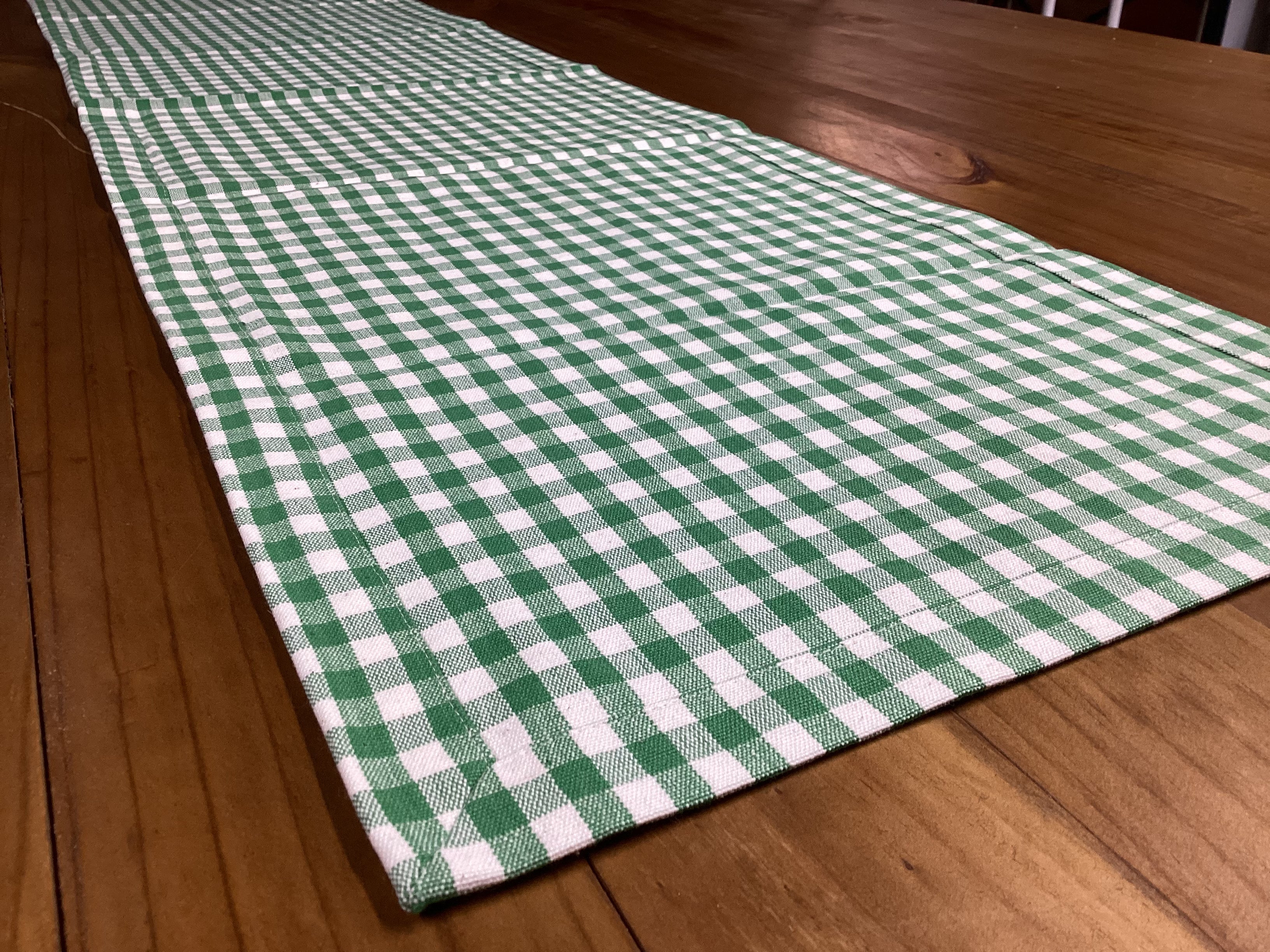 GINGHAM in Green TABLE RUNNER