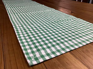 GINGHAM in Green TABLE RUNNER