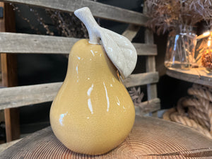 Ceramic Mustard Pear Decor
