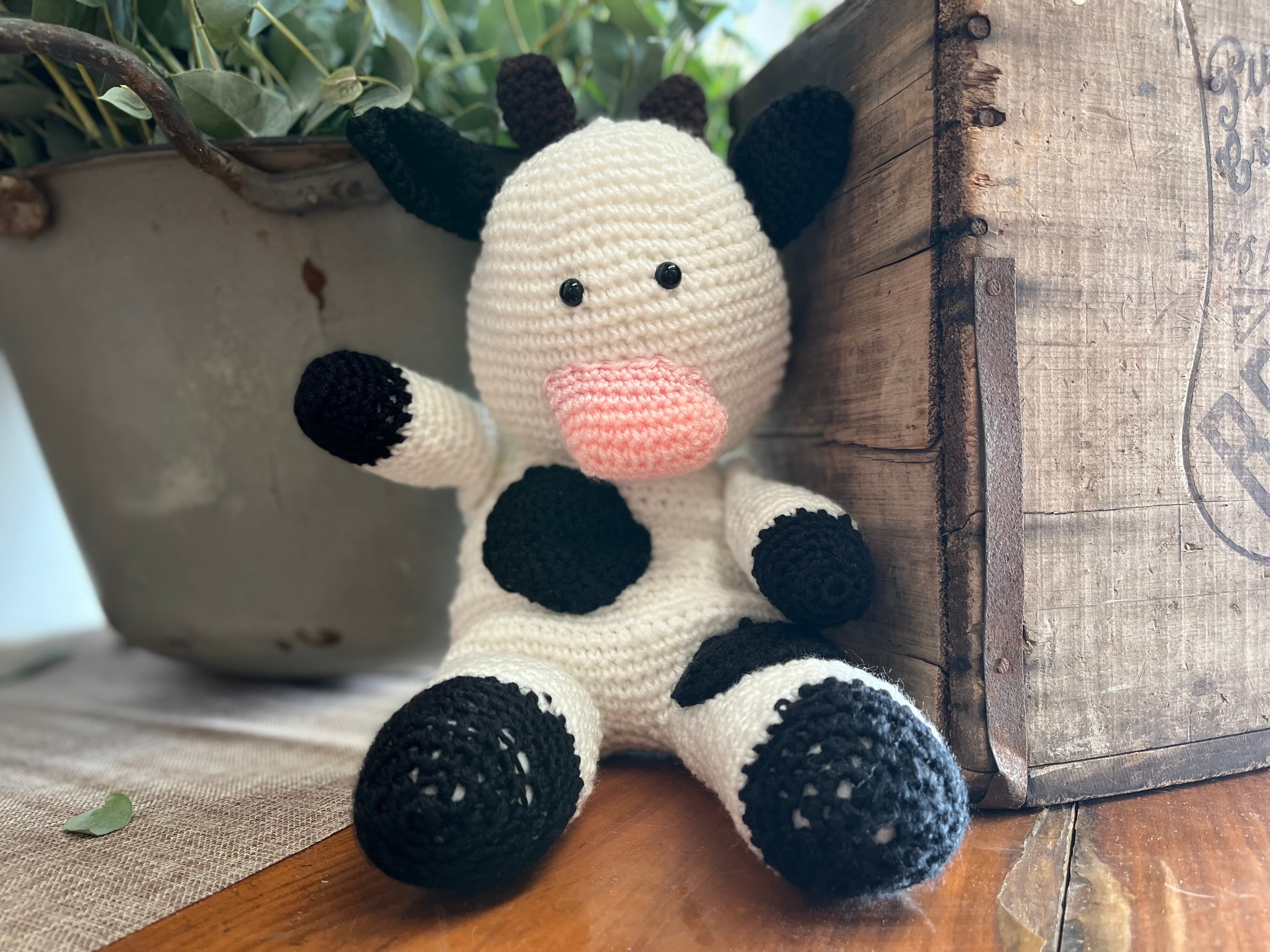 Handmade Knitted Cow