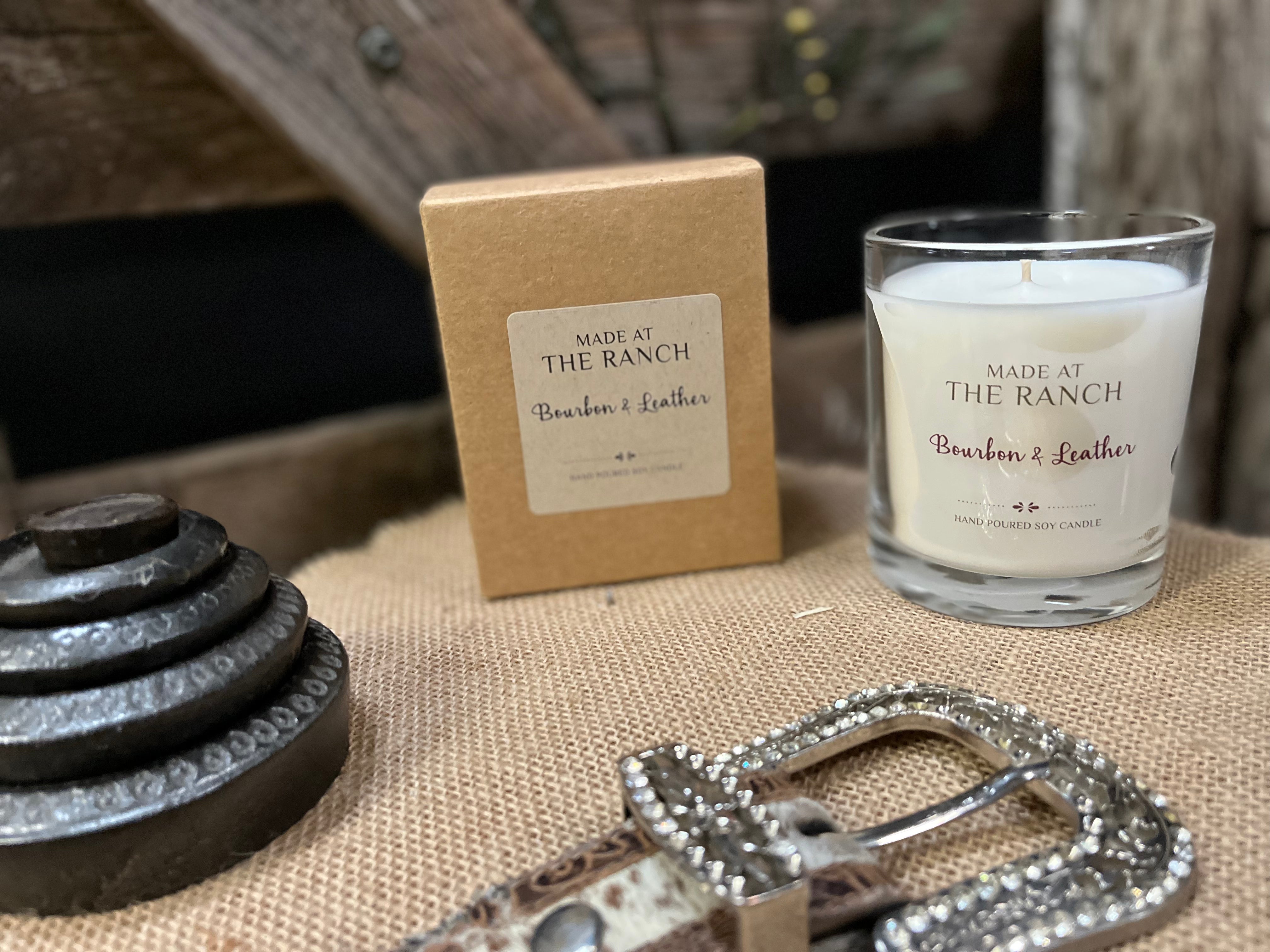 BOURBON & LEATHER Candle GIFT BOXED
