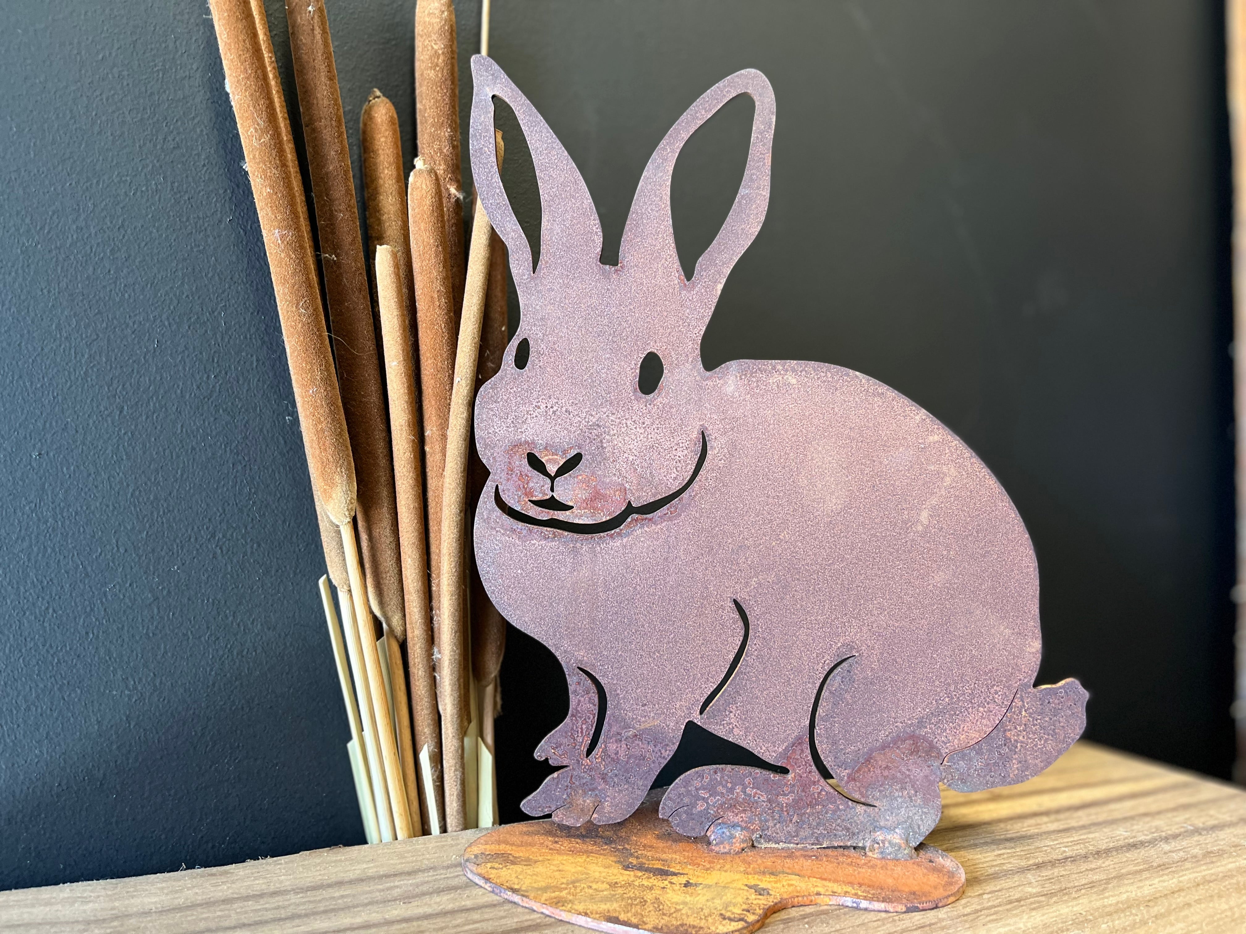 LARGE Rust RABBIT FREE Postage