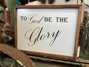 Glory Handmade Sign