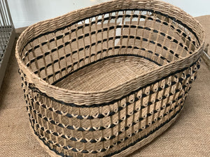 Black Weave Oval Basket