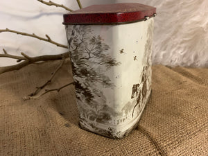 Vintage Red Lid Tin