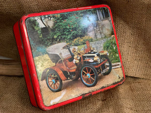 Vintage RED Car Tin