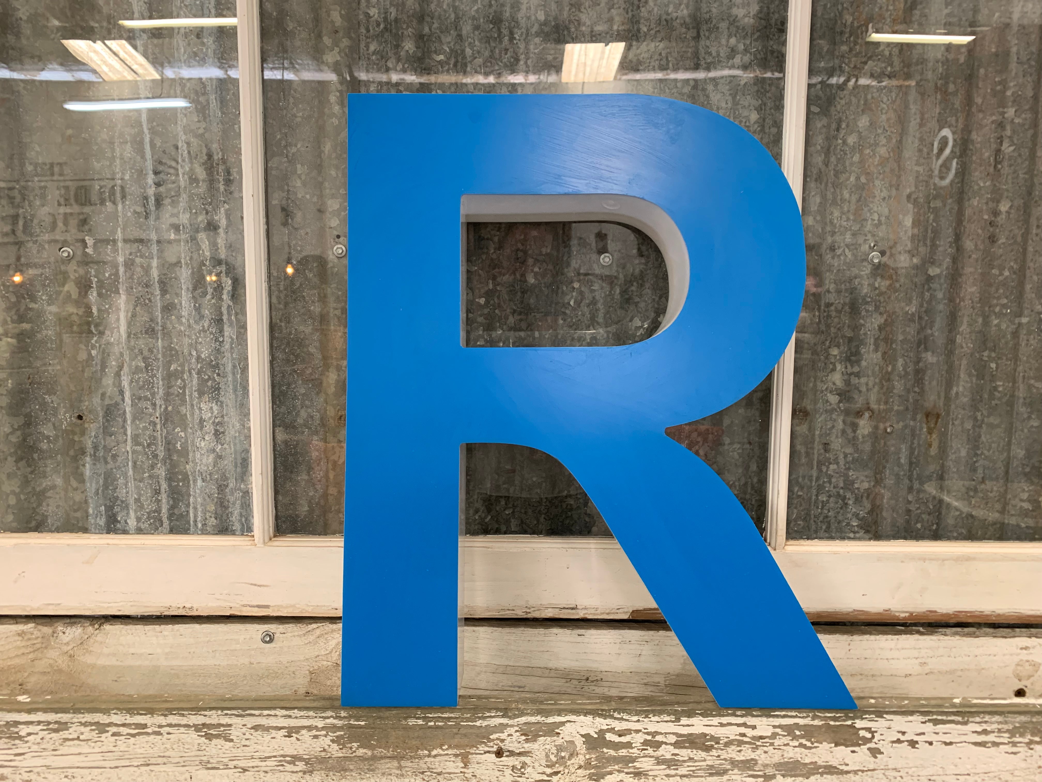Blue Block Letters