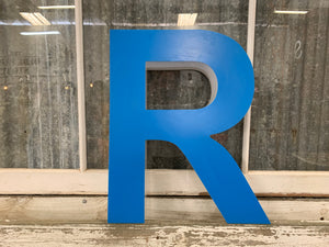 Blue Block Letters