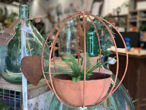 Rusty Medium BALL Planter