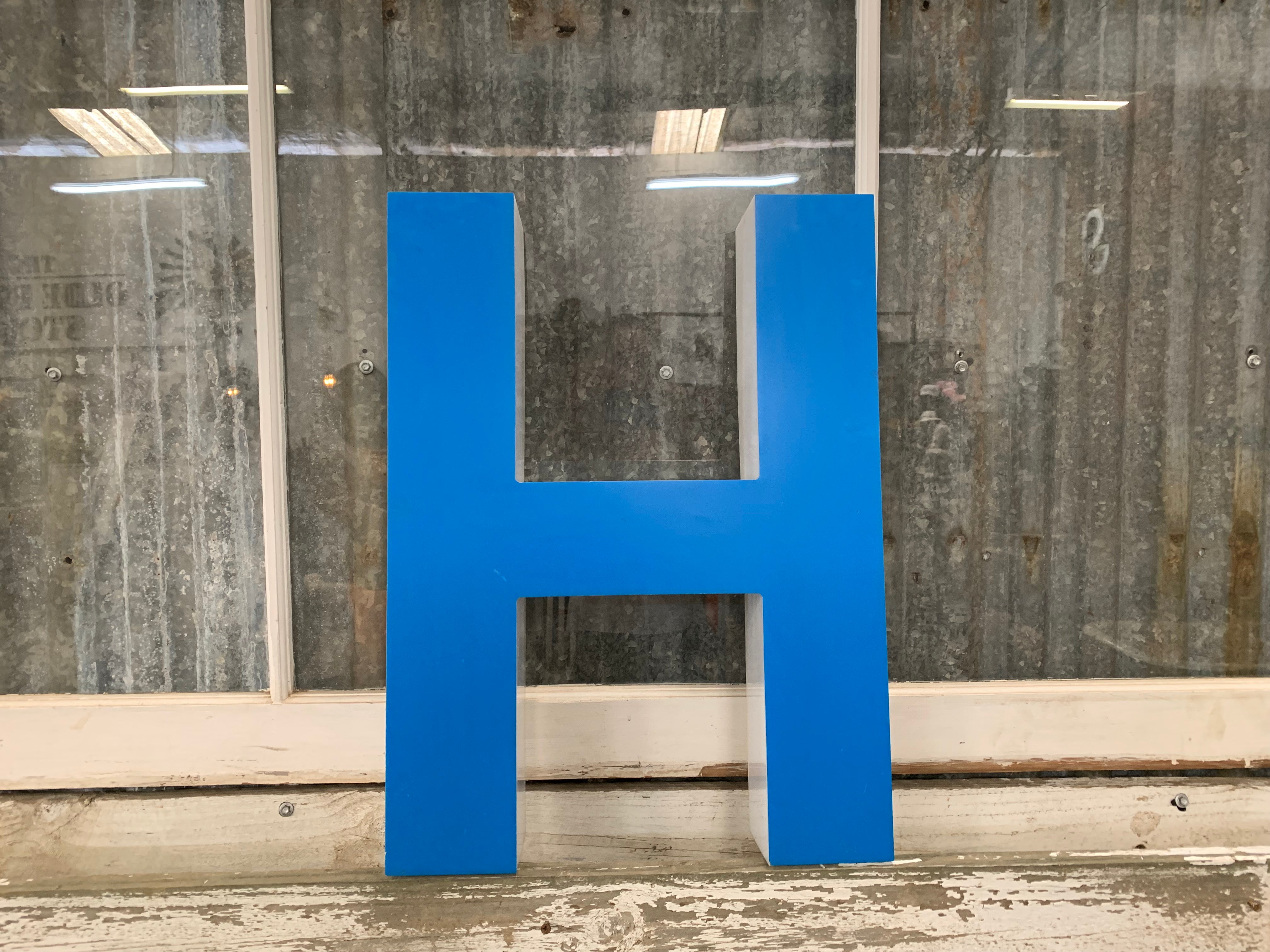 Blue Block Letters