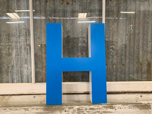 Blue Block Letters