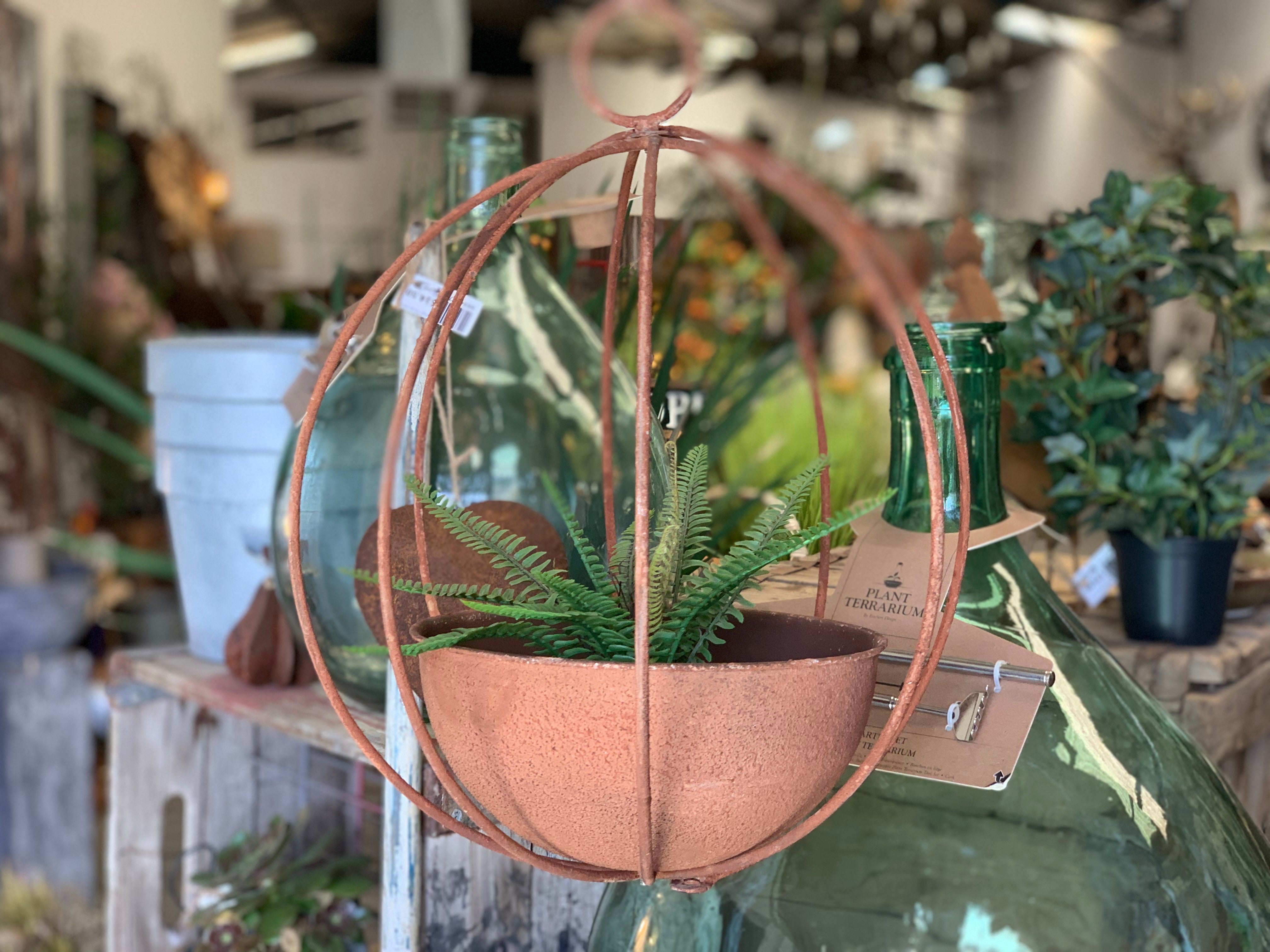 Rusty Medium BALL Planter