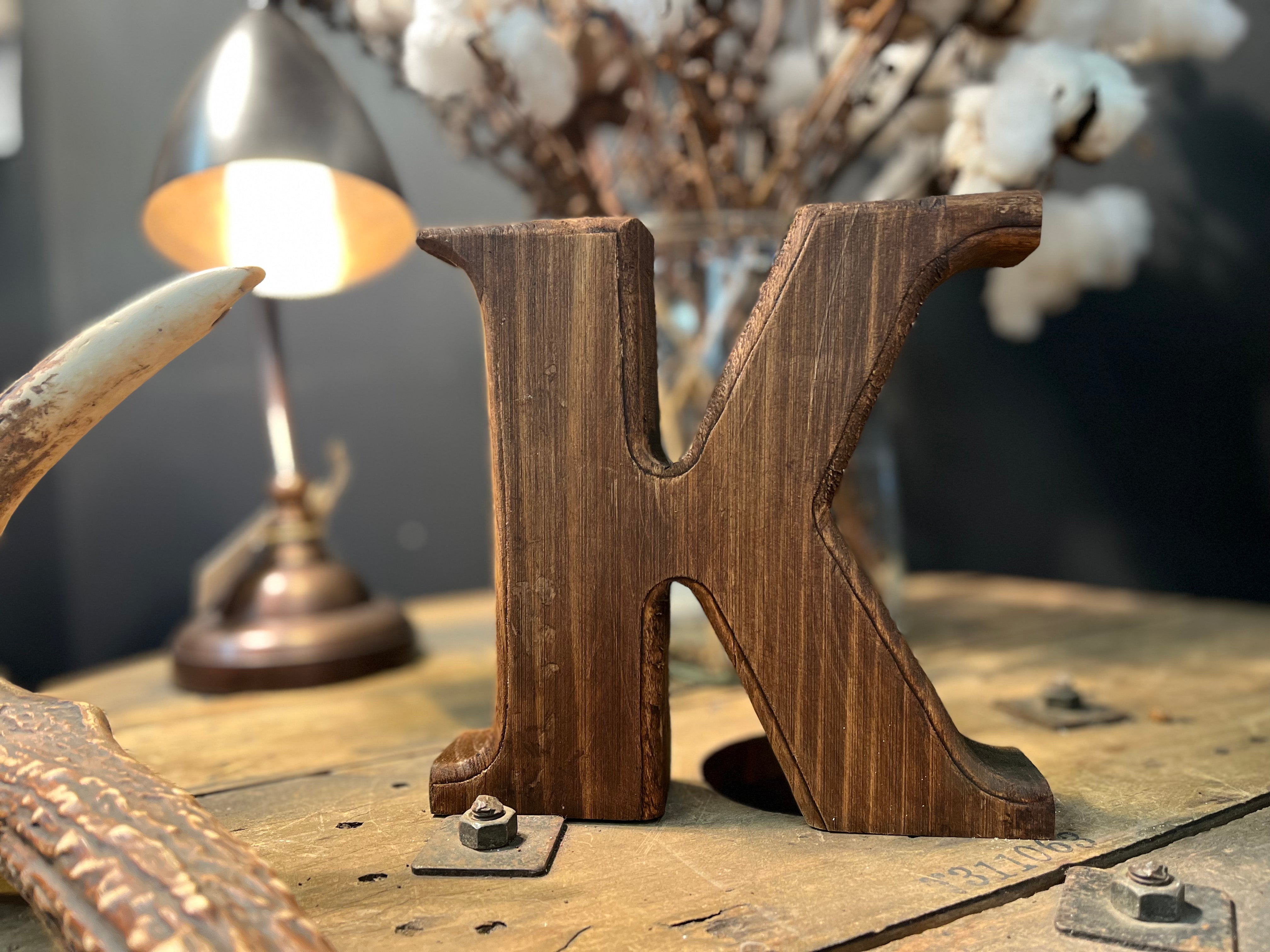 Handmade Timber Letter K