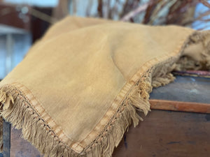 NEW 100%  LUX LINEN Tassel TABLE Runner Camel