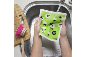 Re useable washable KITCHEN sponge cloth Sheep design