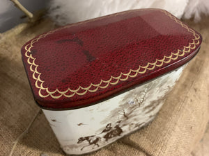 Vintage Red Lid Tin