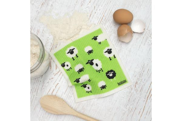 Re useable washable KITCHEN sponge cloth Sheep design