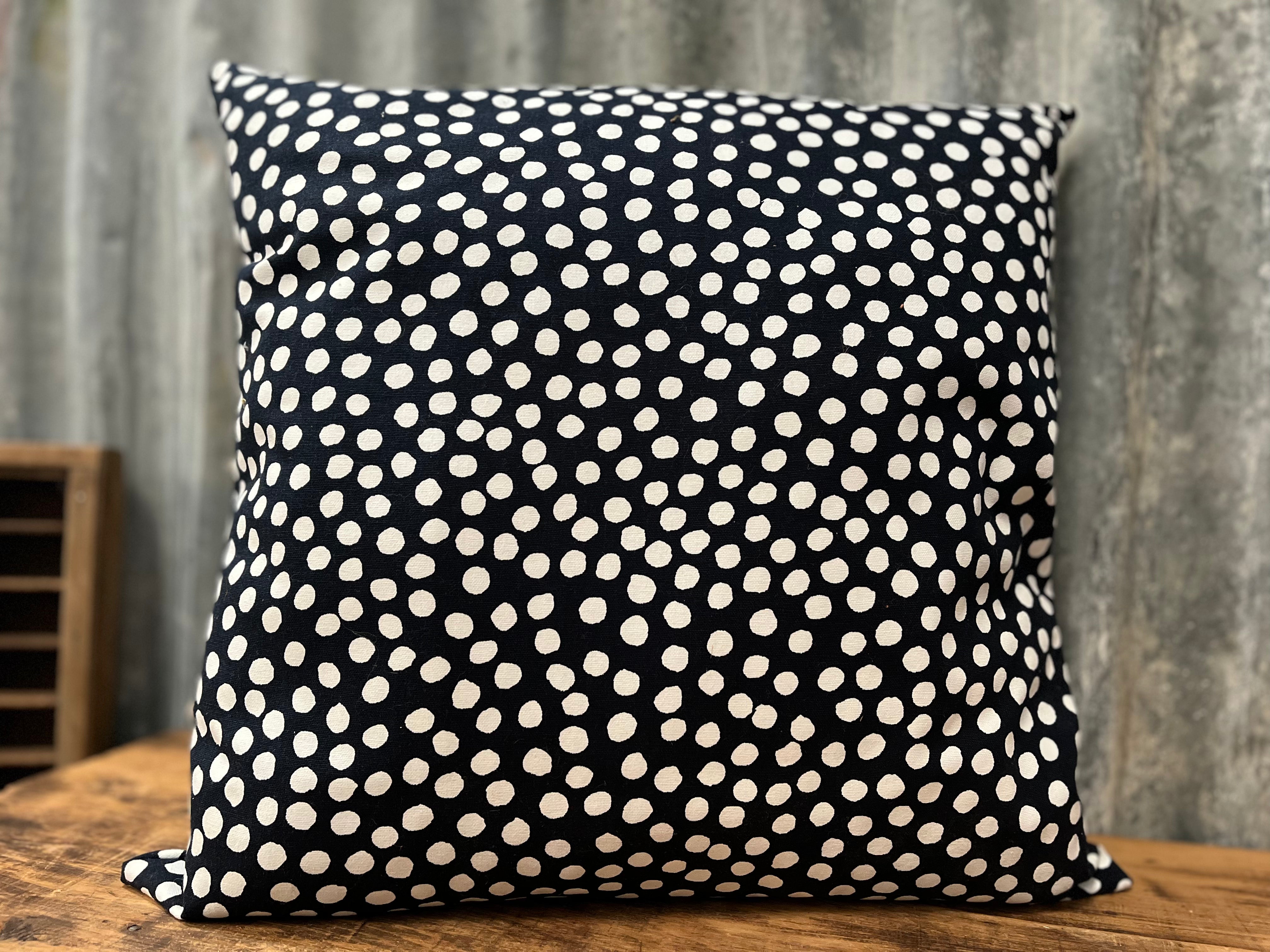 NAVY SPOT Cushion FREE Postage