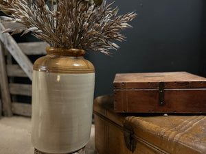 XL Vintage MUSTARD Pottery Vase